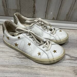 Madewell x Veja Esplar Low Sneakers in Embroidered Stars White Leather Womens 6